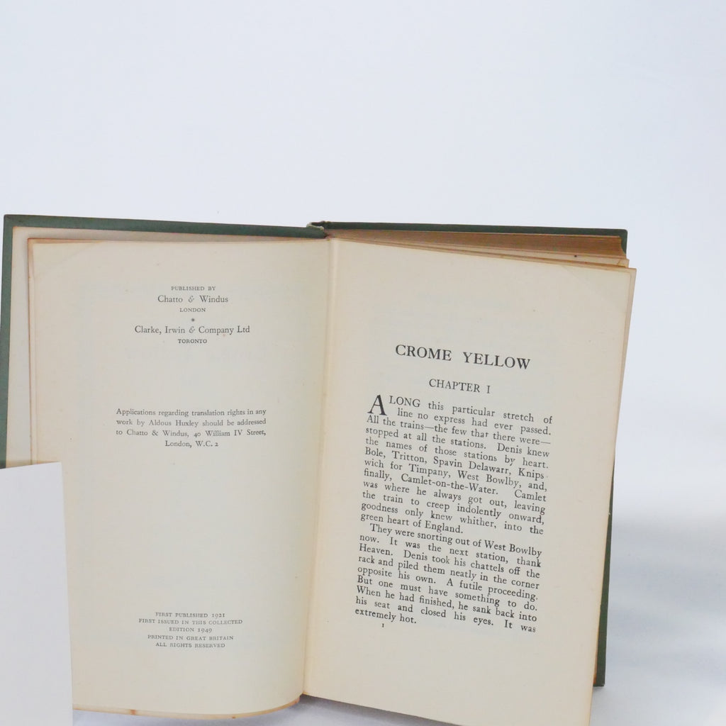 Crome Yellow - Aldous Huxley (Chatto & Windus Collected Edition, 1949)