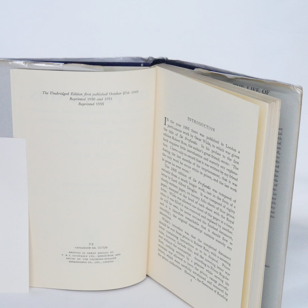 De Profundis: The Complete Text - Oscar Wilde, edited by Vyvyan Holland (1955 Reprint of Unabridged Edition)