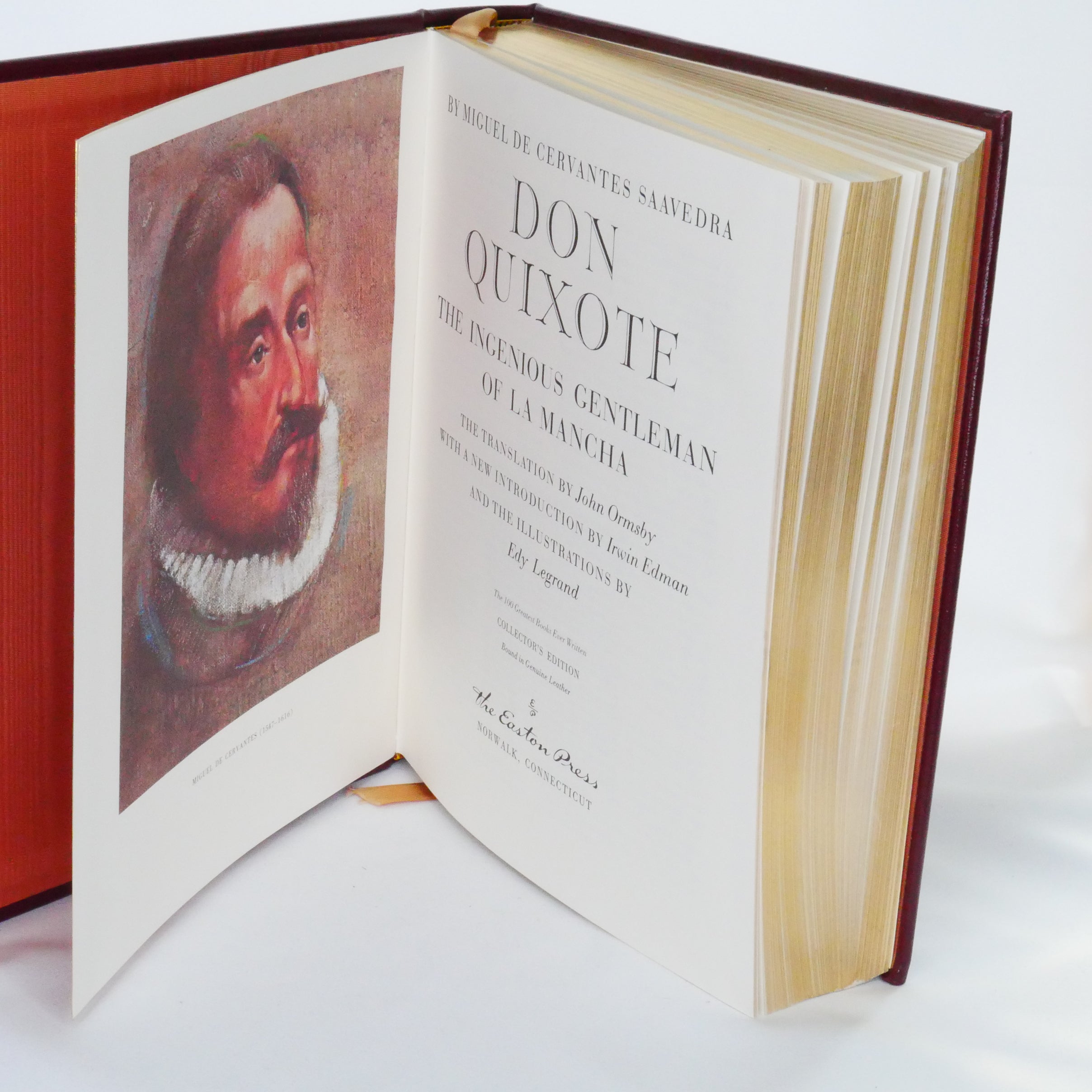 Don Quixote - The Ingenious Gentleman of La Mancha - Cervantes, translated by John Ormsby (Easton Press Collector's Edition, 1979 — Full Leather)