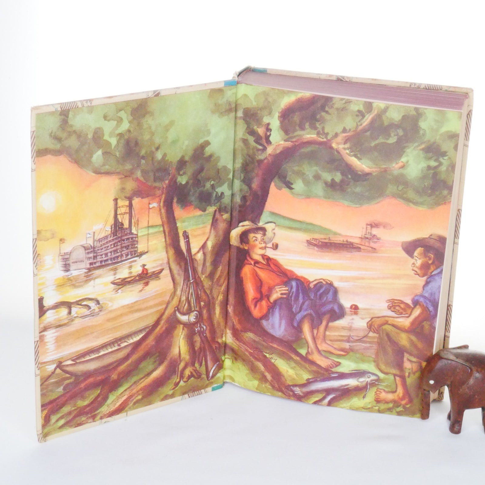 The Adventures of Huckleberry Finn - Mark Twain, Illustrated by Donald McKay (Grosset & Dunlap, 1948)