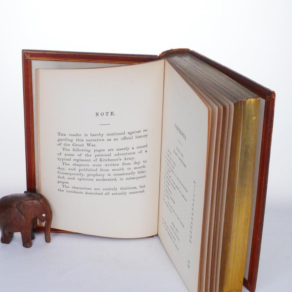 The First Hundred Thousand - Ian Hay /John Hay Beith (Bumpus Fine Binding, 1916)