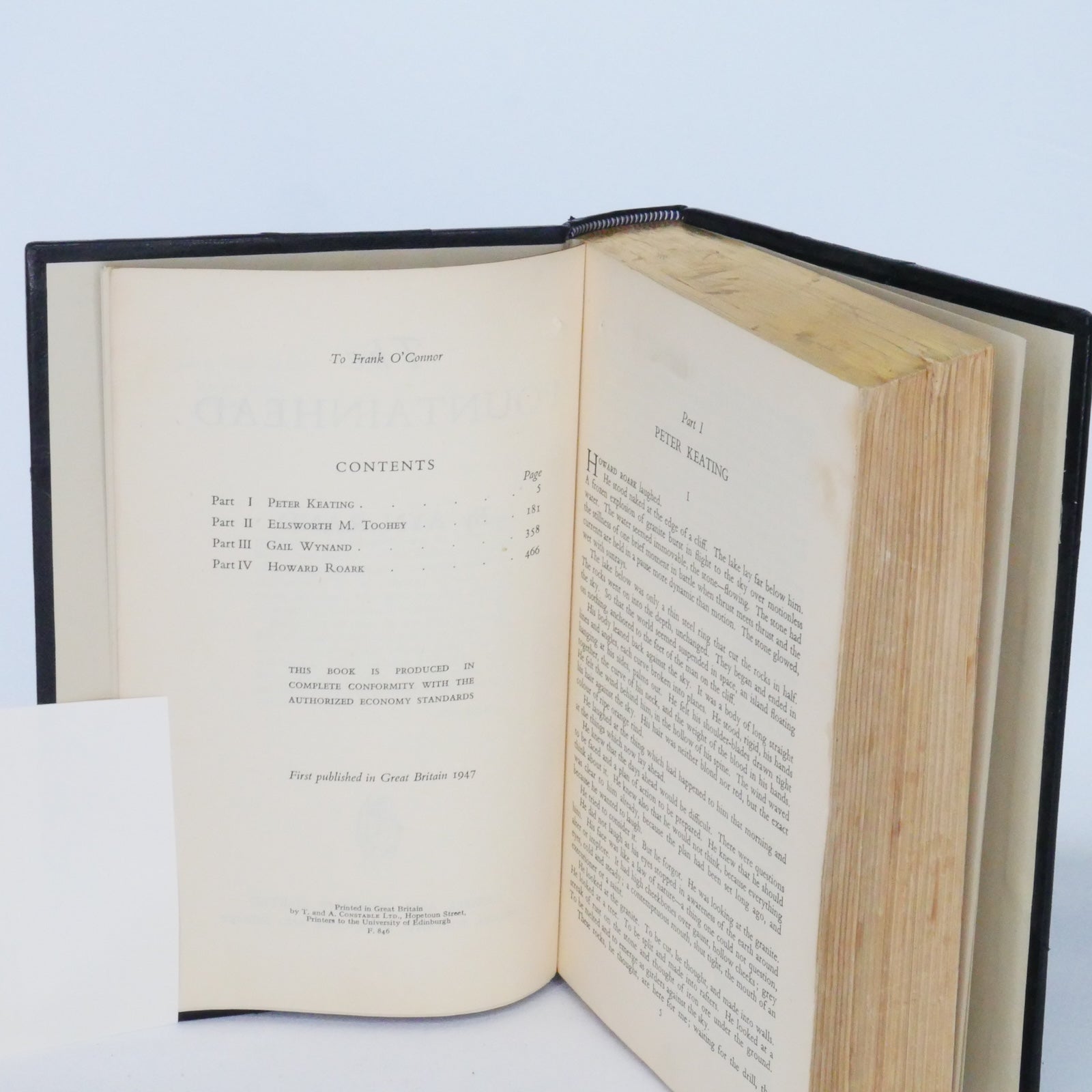 The Fountainhead - Ayn Rand (Cassel & Company, 1st Edition, 1947)