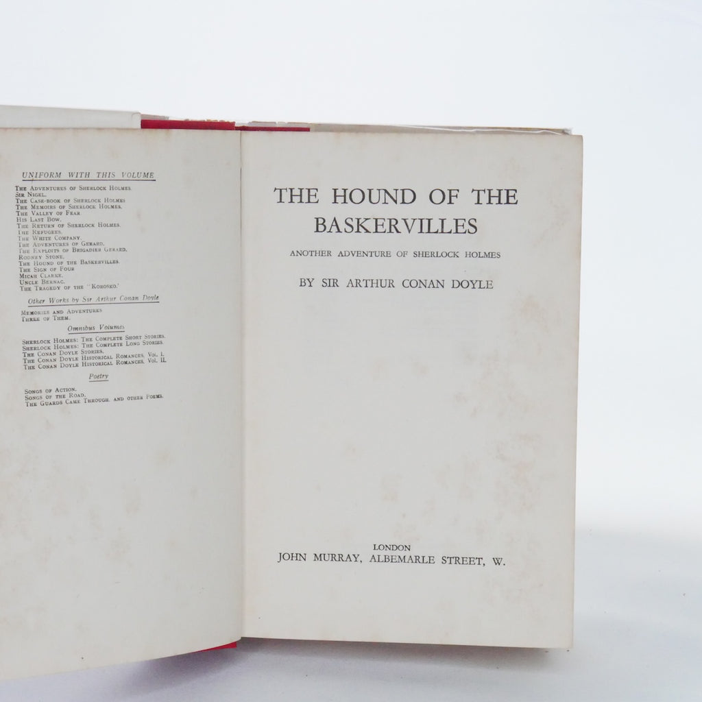 The Hound of the Baskervilles - Arthur Conan Doyle (John Murray, Uniform Edition, c.1950s)