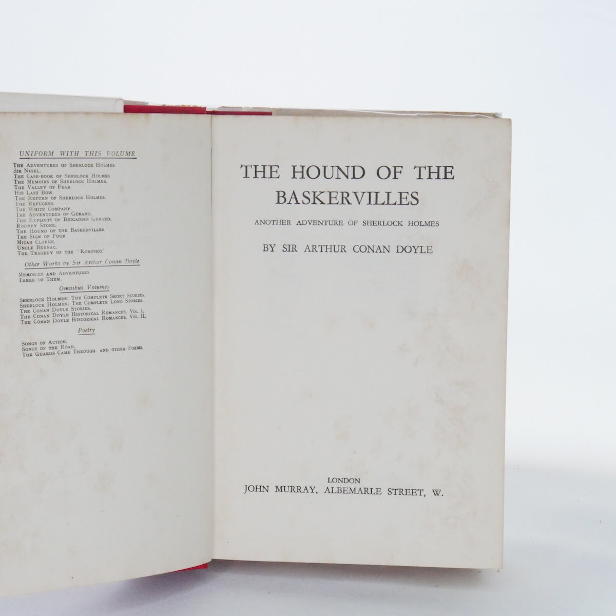 The Hound of the Baskervilles - Arthur Conan Doyle (John Murray, Uniform Edition, c.1950s)