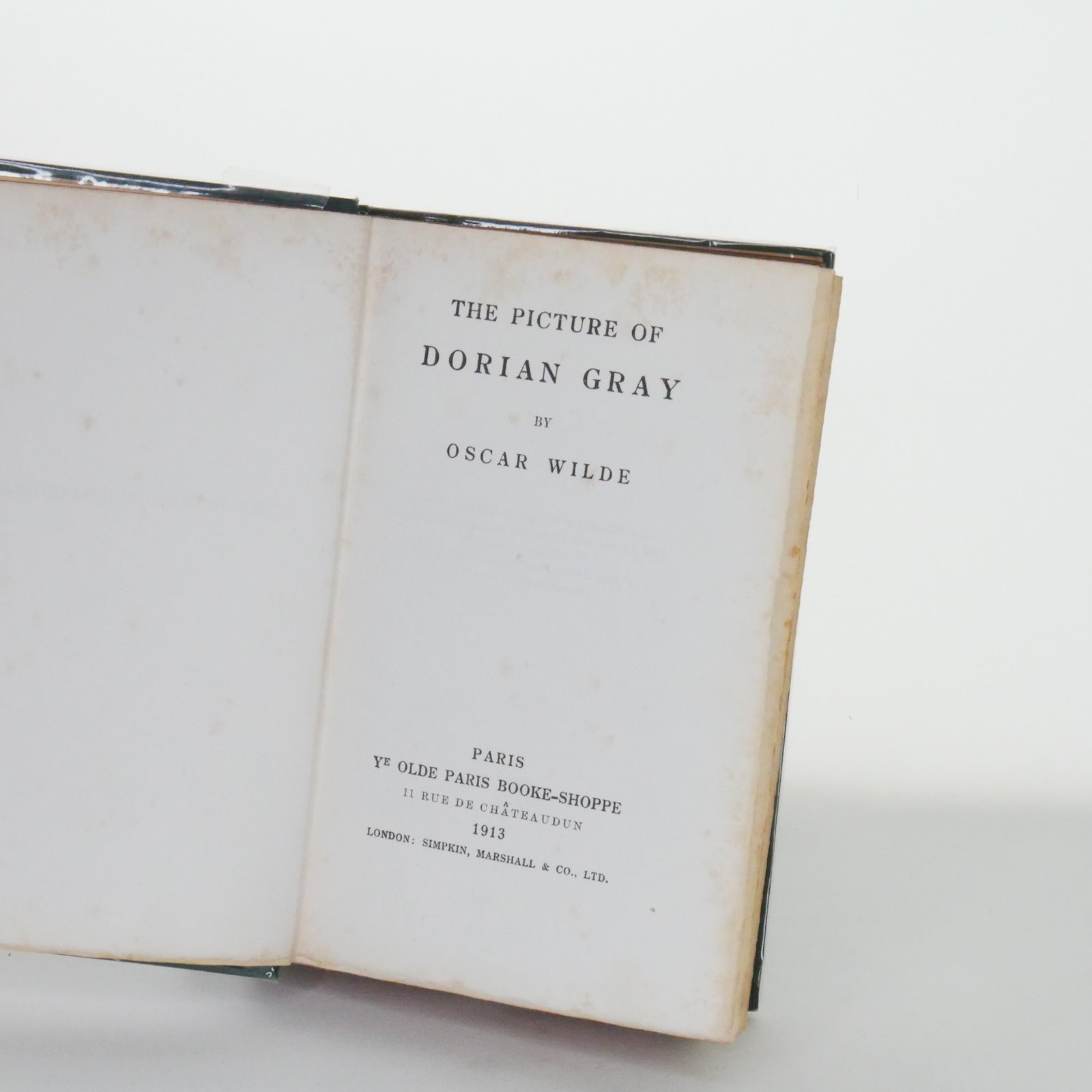 The Picture of Dorian Gray - Oscar Wilde (June 1913 2nd printing of 1910 edition)
