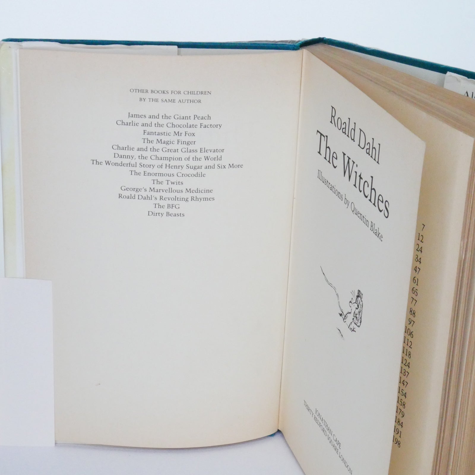 The Witches - Roald Dahl, illustrated by Quentin Blake (Jonathan Cape, First Edition Reprint, 1983)